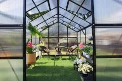 OUTFLEXX Gewächshaus, Schwarz, Alu/Polycarbonat, 433x250x228cm, Pulverbeschichtet 21 OUTFLEXX Gewächshaus, Schwarz, Alu/Polycarbonat, 433x250x228cm, Pulverbeschichtet -Warmer Garten 22280 9.jpg