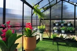 OUTFLEXX Gewächshaus, Schwarz, Alu/Polycarbonat, 494x250x228cm, Pulverbeschichtet -Warmer Garten 22281 10.jpg