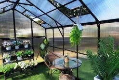 OUTFLEXX Gewächshaus, Schwarz, Alu/Polycarbonat, 494x250x228cm, Pulverbeschichtet -Warmer Garten 22281 11.jpg