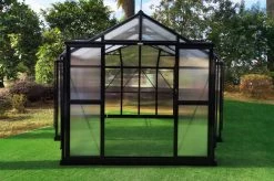 OUTFLEXX Gewächshaus, Schwarz, Alu/Polycarbonat, 381x377x250cm, Pulverbeschichtet -Warmer Garten 22282 10.jpg
