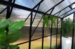 OUTFLEXX Gewächshaus, Schwarz, Alu/Polycarbonat, 381x377x250cm, Pulverbeschichtet -Warmer Garten 22282 6.jpg