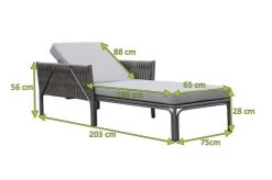 OUTFLEXX Mermaid Liege, Anthrazit, Aluminium/XL Geflecht, 203x75x56 Cm, Inkl. Polster -Warmer Garten 22302 5.jpg