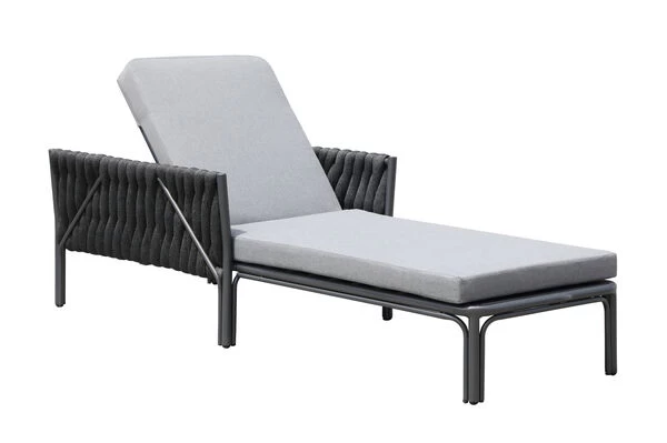OUTFLEXX Mermaid Loungeliege, Anthrazit, Aluminium/XL Rope, 75x56x65 Cm, Inkl. Polster 4 OUTFLEXX Mermaid Loungeliege, Anthrazit, Aluminium/XL Rope, 75x56x65 Cm, Inkl. Polster – Bild 2
