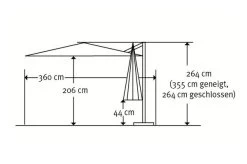 Schneider® SCHNEIDER Rhodos Twist Ampelschirm, Natur, 300x300 Cm, Quadratisch -Warmer Garten 22315 5.jpg