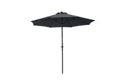 OUTFLEXX Mittelstockschirm, Anthrazit, Aluminium, Ø 270 Cm, Rund