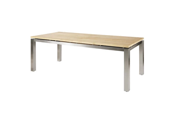 DIAMOND GARDEN Levanto Ausziehtisch, Edelstahl/Recycled Teak, 220/320x100 Cm 6 DIAMOND GARDEN Levanto Ausziehtisch, Edelstahl/Recycled Teak, 220/320x100 Cm – Bild 4