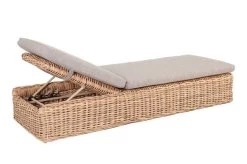 OUTFLEXX Sunlounger, Natur Meliert/sand, Polyrattan, 216x76x47 Cm, Rückenlehne Verstellbar -Warmer Garten 22361 6.jpg