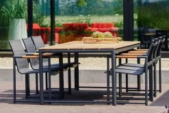 HARTMAN Fontaine Diningsessel, Anthrazit/schwarz, Alu/Teak, 63x59x86cm, FSC-Teak Armlehnen -Warmer Garten 22437 1.jpg