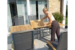 HARTMAN Silencio / Alice Sitzgruppe, Xerix/natur, Alu/Teak, 4x4 Textilen, 8 Multipo, 160/220x90cm, FSC-Teak Armlehnen -Warmer Garten 22443 8.jpg