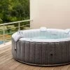 MSPA Comfort Bubble Spa Series Whirlpool, Grau/weiß, Rhino-Tech, Ø204x70 Cm / 930L, Rattanoptik, Inkl. Fernbedienung, Für Bis Zu 6 Personen -Warmer Garten 22481 01.jpg