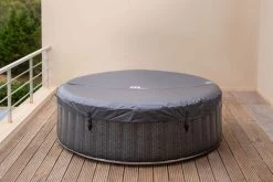 MSPA Comfort Bubble Spa Series Whirlpool, Grau/weiß, Rhino-Tech, Ø204x70 Cm / 930L, Rattanoptik, Inkl. Fernbedienung, Für Bis Zu 6 Personen -Warmer Garten 22481 08.jpg