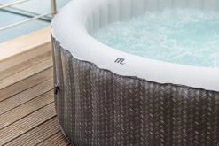 MSPA Comfort Bubble Spa Series Whirlpool, Grau/weiß, Rhino-Tech, Ø204x70 Cm / 930L, Rattanoptik, Inkl. Fernbedienung, Für Bis Zu 6 Personen -Warmer Garten 22481 10.jpg