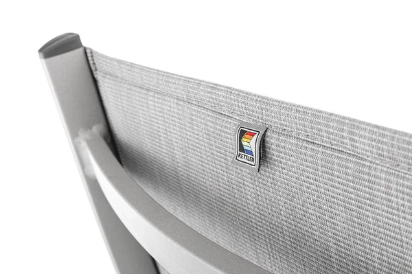 KETTLER BasicPlus PaddedStapelsessel, Silber/hellgrau, Alu/Textilene, 0301202-9000, Stapelbar 10 KETTLER BasicPlus PaddedStapelsessel, Silber/hellgrau, Alu/Textilene, 0301202-9000, Stapelbar – Bild 8