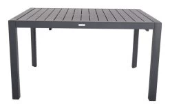 VILLANA Esstischgruppe, Anthrazit/grau, Alu/Textilene, Tisch 130/180x90cm, 4 Sessel, Stapelbar -Warmer Garten 22581 11.jpg