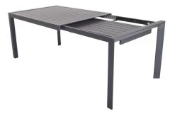 VILLANA Esstischgruppe, Anthrazit/grau, Alu/Textilene, Tisch 130/180x90cm, 4 Sessel, Stapelbar -Warmer Garten 22581 13.jpg