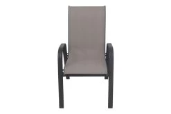 VILLANA Esstischgruppe, Anthrazit/grau, Alu/Textilene, Tisch 130/180x90cm, 4 Sessel, Stapelbar -Warmer Garten 22581 19.jpg