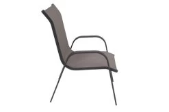 VILLANA Esstischgruppe, Anthrazit/grau, Alu/Textilene, Tisch 130/180x90cm, 4 Sessel, Stapelbar -Warmer Garten 22581 20.jpg