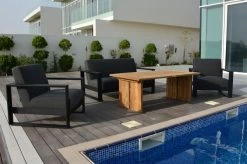 OUTFLEXX Loungemöbel, Sooty, Alu/Sunbrella/recyceltes Teakholz, 4 Personen, Loungetisch 160x90 Cm -Warmer Garten 22837 3.jpg