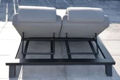 OUTFLEXX Exklusivmodell Blain Doppelliege, Flanelle, Alu/Sunbrella, 222 X 144 X 38 Cm, Inkl. Verstellbarer Rückenlehne -Warmer Garten 22851 6.jpg