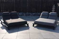 OUTFLEXX Exklusivmodell Blain Doppelliege, Flanelle, Alu/Sunbrella, 222 X 144 X 38 Cm, Inkl. Verstellbarer Rückenlehne -Warmer Garten 22851 7.jpg