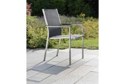 STERN Esstischgarnitur, Silbergrau/grau, Edelstahl/Textilene, Tisch 200 X 100 Cm, 2 Teilige Tischplatte, 4 Stapelsessel, 2 Multipo 15 STERN Esstischgarnitur, Silbergrau/grau, Edelstahl/Textilene, Tisch 200 X 100 Cm, 2 Teilige Tischplatte, 4 Stapelsessel, 2 Multipo -Warmer Garten 22900 03.jpg