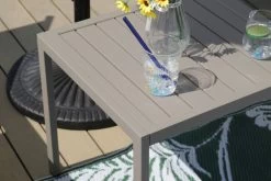 OUTFLEXX 2er-Set Rolliege, Champagner, Alu/Textilene, 192x72x95 Cm, Verstellbar, Inkl. Räder Und Beistelltisch -Warmer Garten 22920 3.jpg