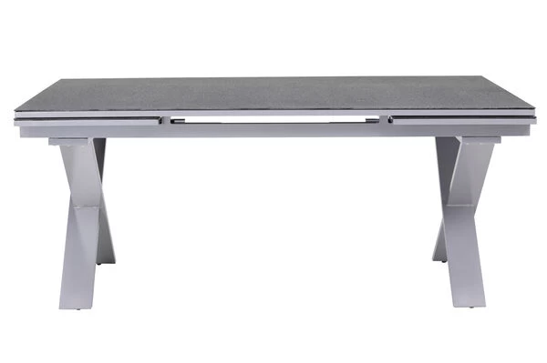 KETTLER Granada Esstischgarnitur, Silber / Anthrazit, Alu / Spraystone / Teak, Tisch 180/280x100cm, 10 Multipositionssessel 12 KETTLER Granada Esstischgarnitur, Silber / Anthrazit, Alu / Spraystone / Teak, Tisch 180/280x100cm, 10 Multipositionssessel – Bild 10