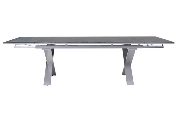 KETTLER Granada Esstischgarnitur, Silber / Anthrazit, Alu / Spraystone / Teak, Tisch 180/280x100cm, 10 Multipositionssessel 13 KETTLER Granada Esstischgarnitur, Silber / Anthrazit, Alu / Spraystone / Teak, Tisch 180/280x100cm, 10 Multipositionssessel – Bild 11