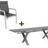 KETTLER Granada Esstischgarnitur, Silber / Anthrazit, Alu / HPL / Teak, Tisch 180/280x100cm, 6 Stapelsessel -Warmer Garten 23052 1.jpg