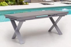 KETTLER Granada Esstischgarnitur, Silber / Anthrazit, Alu / HPL / Teak, Tisch 180/280x100cm, 6 Stapelsessel -Warmer Garten 23052 3.jpg