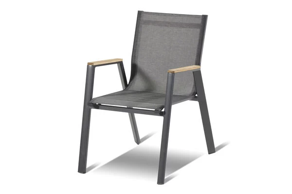 HARTMAN Xanadu / Aruba Sitzgruppe, Xerix/natur, Alu/Teak/Glaskeramik, 6 Dining Sessel, 160/220x100cm, FSC-Teak Armlehnen 5 HARTMAN Xanadu / Aruba Sitzgruppe, Xerix/natur, Alu/Teak/Glaskeramik, 6 Dining Sessel, 160/220x100cm, FSC-Teak Armlehnen – Bild 3