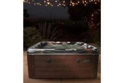 OUTTECH Osiris Whirlpool, Kupfer/braun, 190x190x78cm / 1200 L, 3 Pers., LED Light, LCD Balboa Anzeige