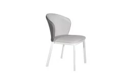 OUTFLEXX® Dining Sessel, Weiß/grau, Alu/Sling-Textilene, 58x58x82 cm