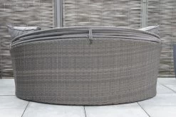 OUTFLEXX Sonneninsel, Grau, Polyrattan/Olefin, 187x146x75/131, Verstellbares Dach -Warmer Garten 23404 7.jpg