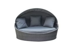 OUTFLEXX Sonneninsel, Grau, Polyrattan/Olefin, 187x146x75/131, Verstellbares Dach -Warmer Garten 23404 9.jpg
