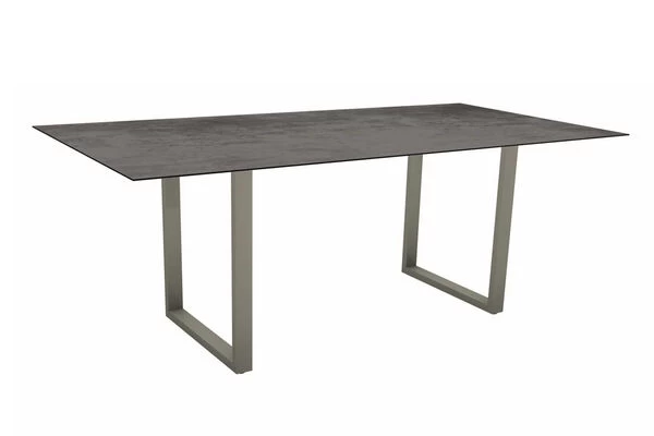 STERN Esstisch, Graphit, Aluminium, 200x100 Cm, Mit Tischplatte Silverstar 2.0 Dekor Zement 3 STERN Esstisch, Graphit, Aluminium, 200x100 Cm, Mit Tischplatte Silverstar 2.0 Dekor Zement