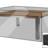 OUTFLEXX Premium Abdeckhaube Für Tische, Schwarz, Polyester, 230 X 230 X 80 Cm, Wasserbeständig, Integriertes Zugband -Warmer Garten 23413.jpg