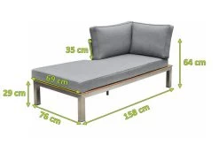 OUTFLEXX Premium Abdeckhaube Für Chaise Lounge, Schwarz, Z.B. 21652, 170 X 75 X 60 Cm, Wasserbeständig, Integriertes Zugband -Warmer Garten 23416 5.jpg