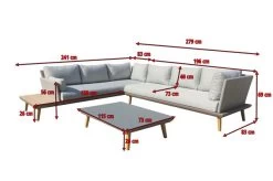 OUTFLEXX Premium Abdeckhaube Für Ecklounge, Schwarz, Polyester, 250 X 285 X 60 Cm, Wasserbeständig, Integriertes Zugband -Warmer Garten 23424 5.jpg