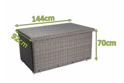 OUTFLEXX Premium Abdeckhaube Für Kissenbox, Schwarz, Z.B. 22290, 147 X 95 X 68 Cm, Wasserbeständig, Integriertes Zugband -Warmer Garten 23433 5.jpg