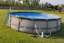 OUTTECH Premium Pool, Grau, Stahl/PVC, Ø 610 X 132 Cm, Sandwich-PVC Und Viel Zubehör, Rund -Warmer Garten 23441 9.jpg