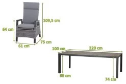 SIENA GARDEN Silva/Solea Dining Set, Anthrazit/grau/blau, Alu/Gardino®-Geflecht/Keramik, 220 X 100cm, Inkl. 6 Diningsessel, Stufenlos Verstellbar -Warmer Garten 23848 5.jpg