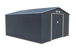 OUTTECH Gerätehaus, Anthrazit, Stahl, 340 X 382 X 210 Cm, Schiebetüren, Inkl. Lüftungsgitter 8 OUTTECH Gerätehaus, Anthrazit, Stahl, 340 X 382 X 210 Cm, Schiebetüren, Inkl. Lüftungsgitter -Warmer Garten 24394 02.jpg