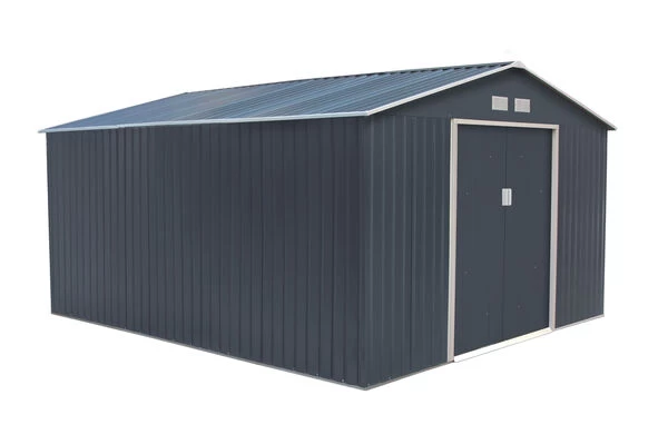 OUTTECH Gerätehaus, Anthrazit, Stahl, 340 X 382 X 210 Cm, Schiebetüren, Inkl. Lüftungsgitter 4 OUTTECH Gerätehaus, Anthrazit, Stahl, 340 X 382 X 210 Cm, Schiebetüren, Inkl. Lüftungsgitter – Bild 2