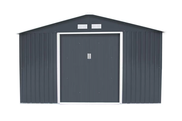 OUTTECH Gerätehaus, Anthrazit, Stahl, 340 X 382 X 210 Cm, Schiebetüren, Inkl. Lüftungsgitter 5 OUTTECH Gerätehaus, Anthrazit, Stahl, 340 X 382 X 210 Cm, Schiebetüren, Inkl. Lüftungsgitter – Bild 3