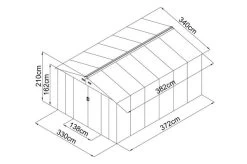 OUTTECH Gerätehaus, Anthrazit, Stahl, 340 X 382 X 210 Cm, Schiebetüren, Inkl. Lüftungsgitter 11 OUTTECH Gerätehaus, Anthrazit, Stahl, 340 X 382 X 210 Cm, Schiebetüren, Inkl. Lüftungsgitter -Warmer Garten 24394 5.jpg