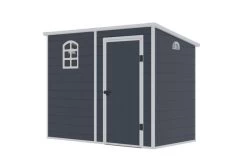 OUTTECH Gerätehaus, Anthrazit, Polypropylen, 247 X 143 X 194 Cm, Inkl. Fenster Und Lüftungsgitter -Warmer Garten 24402 3.jpg