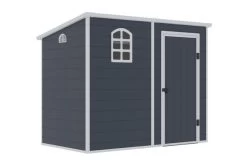 OUTTECH Gerätehaus, Anthrazit, Polypropylen, 247 X 143 X 194 Cm, Inkl. Fenster Und Lüftungsgitter -Warmer Garten 24402 4.jpg