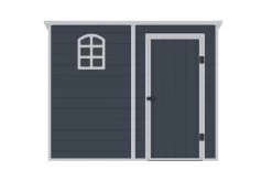 OUTTECH Gerätehaus, Anthrazit, Polypropylen, 247 X 143 X 194 Cm, Inkl. Fenster Und Lüftungsgitter -Warmer Garten 24402 6.jpg