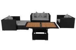 OUTFLEXX Loungemöbel-Set, 5 Personen, Schwarz, Polyrattan, Inkl. Loungetisch, Wasserfeste Kissenbox 12 OUTFLEXX Loungemöbel-Set, 5 Personen, Schwarz, Polyrattan, Inkl. Loungetisch, Wasserfeste Kissenbox -Warmer Garten 2 1299 BOX D.jpg